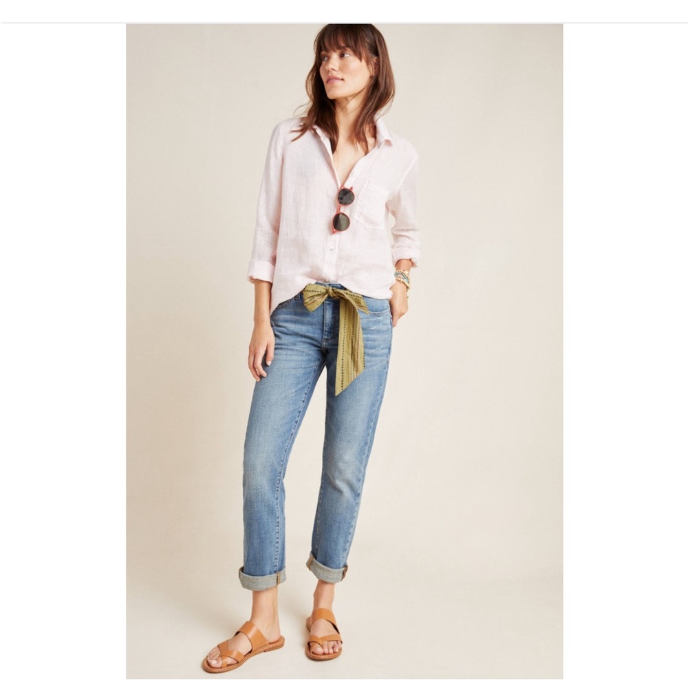 NWT Anthropologie Pilcro Light Blue Boyfriend Straight Leg Jeans
